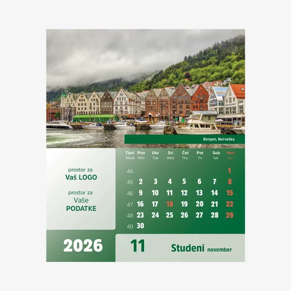 Stolni CD kalendar Europa 2026 – studeni