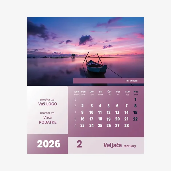 Stolni CD kalendar Natura 2026 – veljača