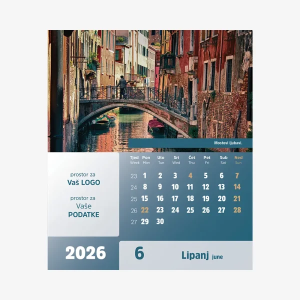 Stolni CD kalendar Vremeplov 2026 – lipanj