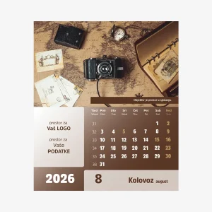 Stolni CD kalendar Vremeplov 2026 – kolovoz