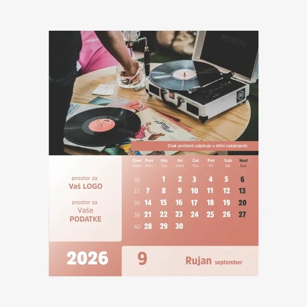 Stolni CD kalendar Vremeplov 2026 – rujan