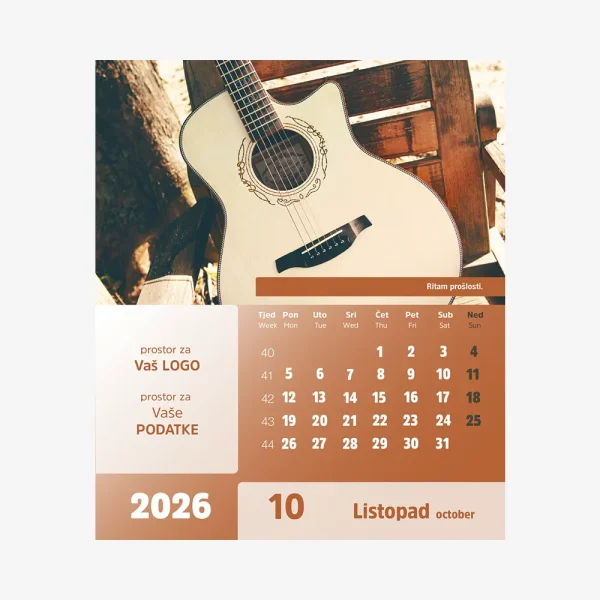 Stolni CD kalendar Vremeplov 2026 – listopad