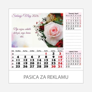 Stolni kalendar Cvijeće 2026 – svibanj