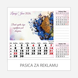 Stolni kalendar Cvijeće 2026 – lipanj