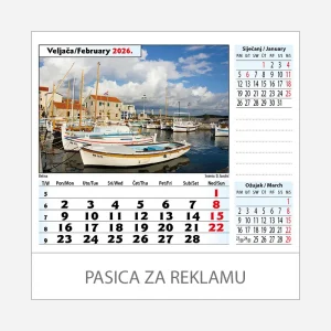 Stolni kalendar Jadran 2026 – veljača