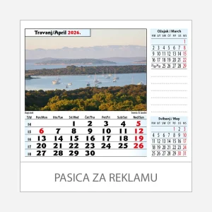 Stolni kalendar Jadran 2026 – travanj