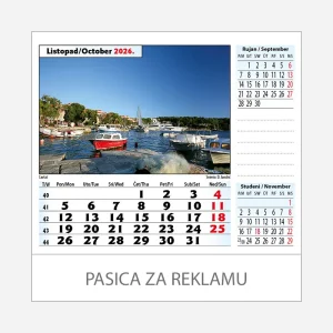 Stolni kalendar Jadran 2026 – listopad