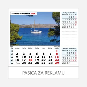 Stolni kalendar Jadran 2026 – studeni