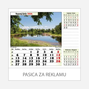 Stolni kalendar Nacionalni parkovi i parkovi prirode 2026 – srpanj