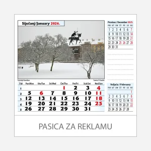 Stolni kalendar Zagreb 2026 – siječanj