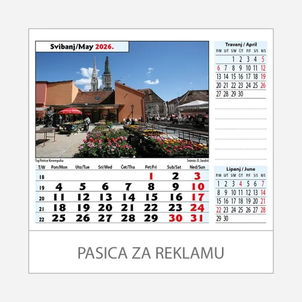 Stolni kalendar Zagreb 2026 – svibanj