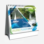 Stolni kalendar Zeleno plava Hrvatska 2026