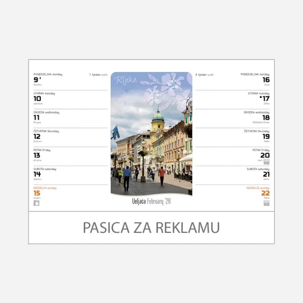 Stolni planer dvotjednik 2026 – 07. i 08. tjedan