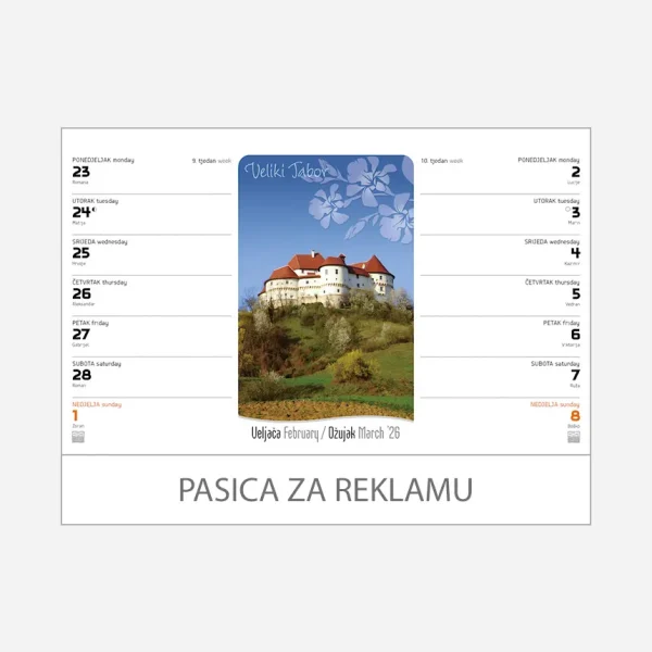 Stolni planer dvotjednik 2026 – 09. i 10. tjedan