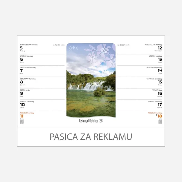 Stolni planer dvotjednik 2026 – 41. i 42. tjedan