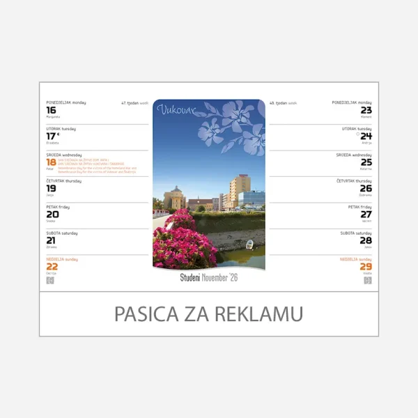 Stolni planer dvotjednik 2026 – 47. i 48. tjedan