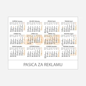 Stolni planer dvotjednik 2025 – kalendar