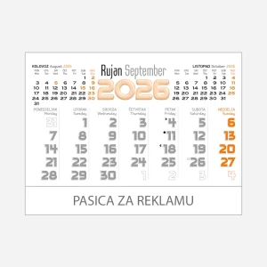Stolni planer dvotjednik 2026 – rujan