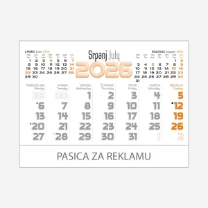 Stolni planer dvotjednik 2026 – srpanj