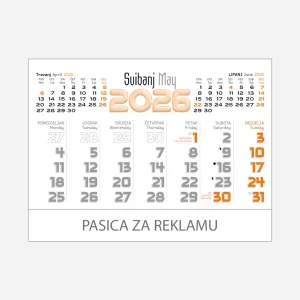 Stolni planer dvotjednik 2026 – svibanj