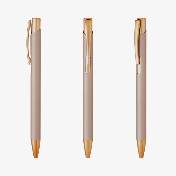 Metalna olovka Oggi Color - ružičasto-zlatna