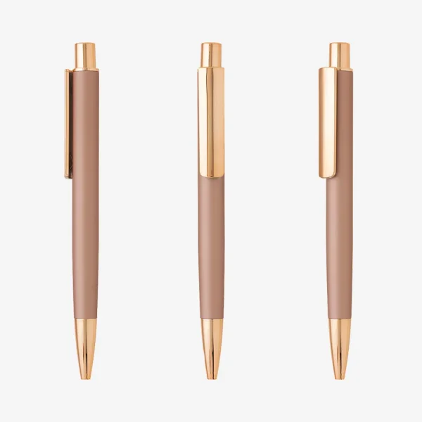 Metalna olovka Paola - ružičasto-zlatna