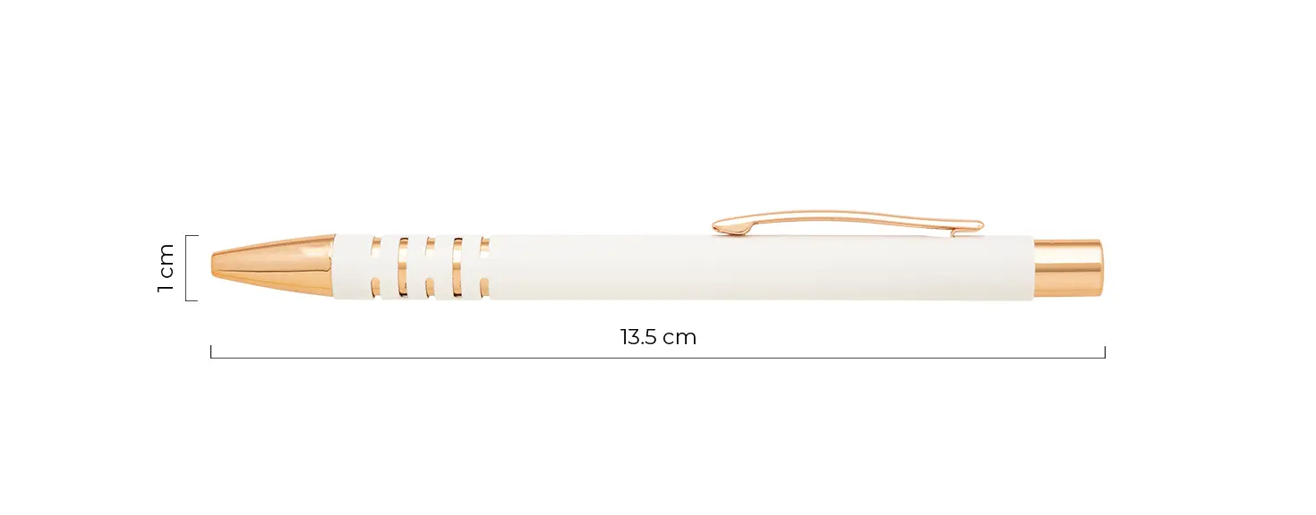 Metalna olovka Titanium Zoe - dimenzije