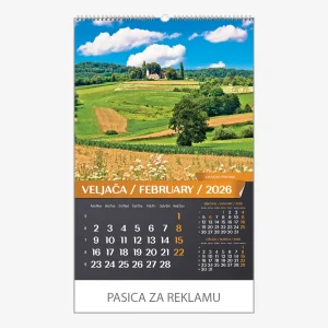 Zidni kalendar Hrvatski pejzaži 2026 – veljača