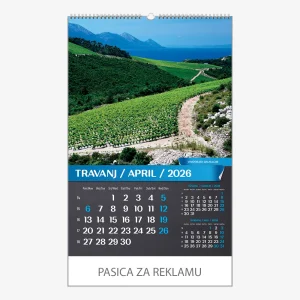 Zidni kalendar Hrvatski pejzaži 2026 – travanj