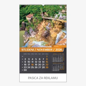 Zidni kalendar Hrvatski pejzaži 2026 – studeni