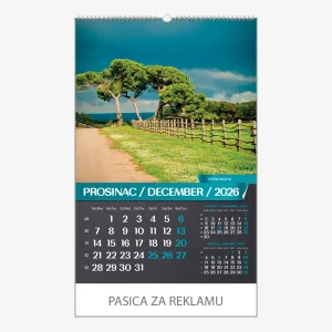 Zidni kalendar Hrvatski pejzaži 2026 – prosinac