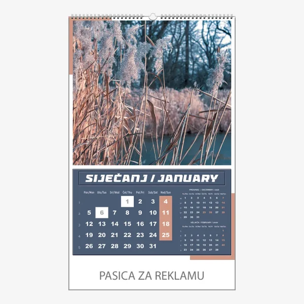 Zidni kalendar Igre prirode 2026 – siječanj