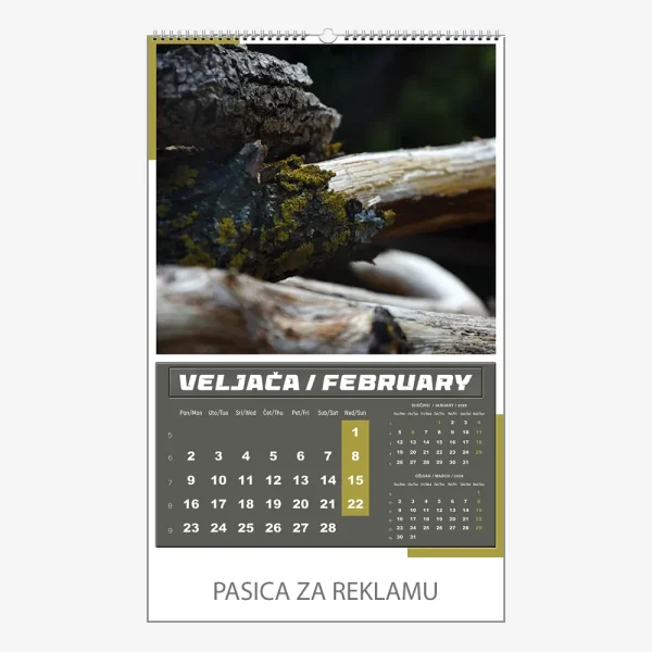 Zidni kalendar Igre prirode 2026 – veljača