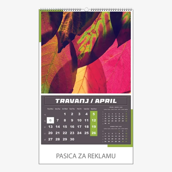 Zidni kalendar Igre prirode 2026 – travanj