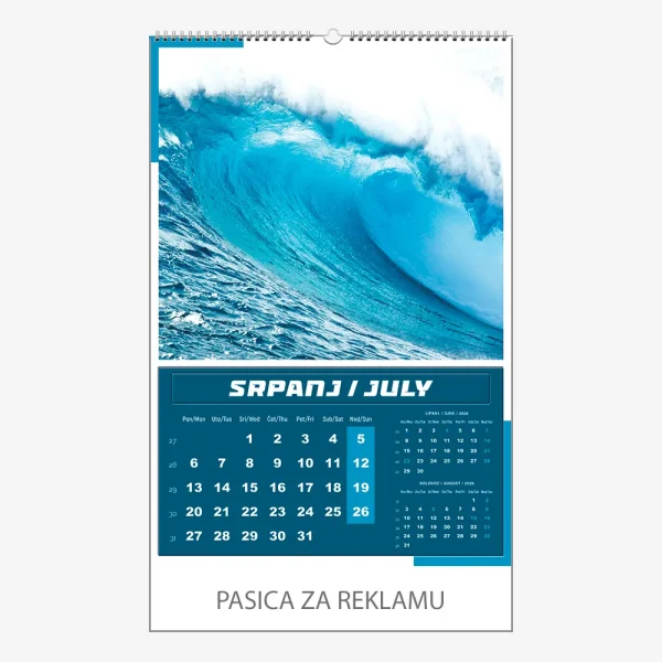 Zidni kalendar Igre prirode 2026 – srpanj