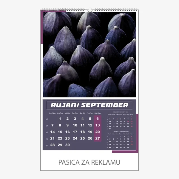 Zidni kalendar Igre prirode 2026 – rujan