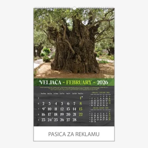 Zidni kalendar Masline 2026 – veljača