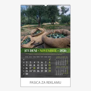Zidni kalendar Masline 2026 – studeni