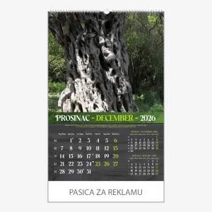 Zidni kalendar Masline 2026 – prosinac
