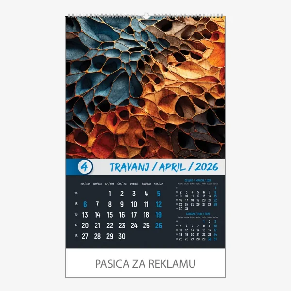 Zidni kalendar Okom sanjara 2026 – travanj