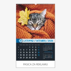 Zidni kalendar Okom sanjara 2026 – listopad