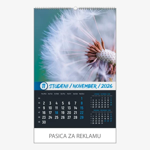 Zidni kalendar Okom sanjara 2026 – studeni