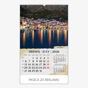 Zidni kalendar Razglednice Hrvatske 2026 – srpanj