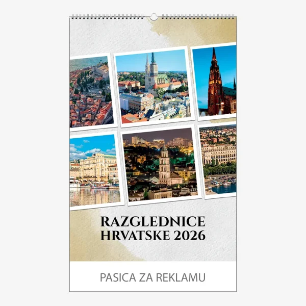 Zidni kalendar Razglednice Hrvatske 2026 Zidni kalendar Razglednice Hrvatske 2026