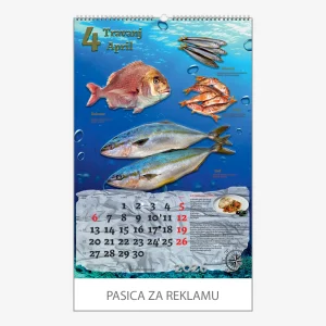 Zidni kalendar Ribarnica 2026 – travanj