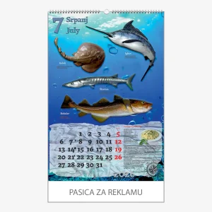 Zidni kalendar Ribarnica 2026 – srpanj