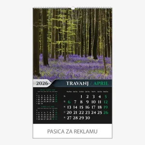 Zidni kalendar Šumska priča 2026 – travanj