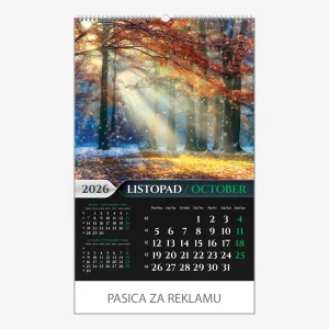 Zidni kalendar Šumska priča 2026 – listopad