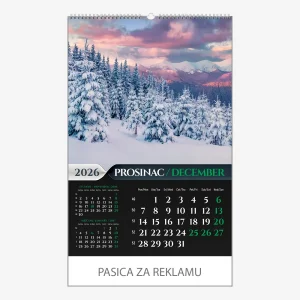 Zidni kalendar Šumska priča 2026 – prosinac