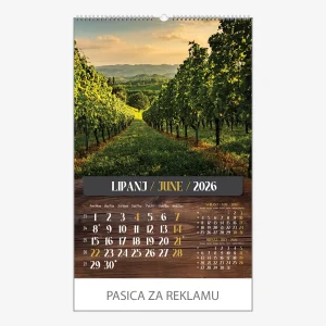 Zidni kalendar Vino 2026 – lipanj